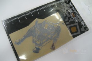 Металлическая наклейка Бык